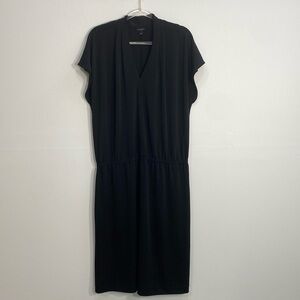 Talbots Dress Minimalist Cap Sleeve Drop Waist Athleisure Women's XL Black